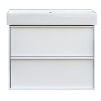 083070WB QUADRA Тумба 70 Біла матова з умивальником та сифоном (1 сорт) Devit фото 1