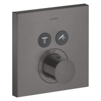 36715340 AXM ShowerSelect Square Зовнішня частина термостата, brushed black chrome (1 сорт) Axor