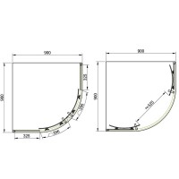 SHQC51906 PRIMERA PL FRAME Душова кабіна, розсувна - чверть кола 90*90 - хром/прозоре скло(1уп) (1 с PRIMERA PL фото 1