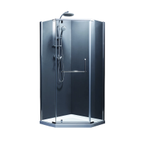 FEN0123 DEVIT PL COMFORT Кабіна душова, п'ятикут. 90х90, без піддона, скло прозоре (1 сорт) DEVIT PL фото 1