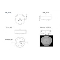 1510137 ALLROUND Раковина на стільницю, кругла 450х450х195 (1 сорт) Devit фото 1