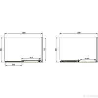 SHRC55126 PRIMERA PL FRAME Душова кабіна, розсувна - 120*80 реверсивна- хром/прозоре скло (1 сорт) PRIMERA PL фото 2