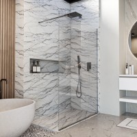 DSN120200 Style New Душове огородження Walk-In 1200x2000, хром (1 сорт) Devit фото 2