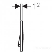 115.882.KH.1 Sigma20 round Клавіша змиву, панель та клавіши хром глянець, декоративна окантовка клав Geberit
