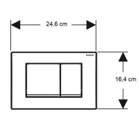 115.137.21.1 Delta20 square Клавіша змиву з подвійним змивом: Глянцевий хром (1 сорт) Geberit фото 1