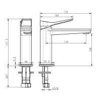 81011120 UP Змішувач д/раковини (1 сорт) Devit фото 1