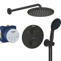 UA26415SC9 Grohtherm Термостатичний набір для комплектації душа, 2 споживачі, чорний матовий (1 сорт Grohe