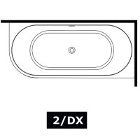 V057BL00DX CORA  Ванна пристінна із вбудованною панеллю 170 x 75 x 52h, права,  білий глянець (1 сор TREESSE фото 2