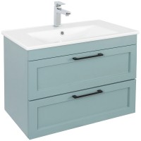 15421	Тумба Інарі (018 / FJORD-GREEN-MATT) з умивальником Arte 75 см (консольна) (1 сорт) Аква Родос