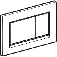 115.883.KH.1 Sigma20 square клавіша змиву, декор. смужки хром мат, панель та клавіши хром глянець (1 Geberit фото 1