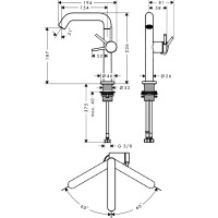 73360000 HG Tecturis S Змішувач для раковини 210 Fine CoolStart EcoSmart+ д/к, хром (1 сорт) HANSGROHE фото 1