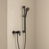 26422670 Vernis Blend Душовий набір (ручний душ, шланг, стійка, повзунок), чорний матовий (1 сорт) HANSGROHE фото 3