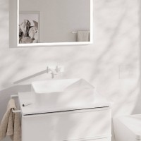 73051700 HG Tecturis E Зовнішня частина змішувача для раковини зі стіни EcoSmart 22,5 cm, білий мато HANSGROHE фото 2