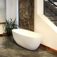 VABELS/00 BELLA Ванна окремостояча 170*80 см з литого (штучного) каменю Silkstone, з інтегрованим си PAA фото 7