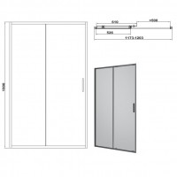 FEN3540B ART Душові двері 1200, чорний матовий, без піддона, скло прозоре (1 сорт) Devit фото 1