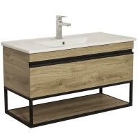 12293 IRON-LOFT 100 см тумба  (консольна)  з раковиною  ARTE, севілія (1 сорт) Аква Родос