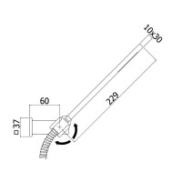 TA 023 ST TANGO  Змішувач для ванни, з ручним душем, steel looking (1 сорт) Paffoni фото 2