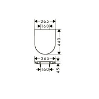 60148450 EluPura S Кришка для унітазу soft-close, top fix, білий (1 сорт) HANSGROHE фото 3