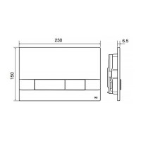 192903(148303) NARROW/NARROW OLIPURE Клавіша подвійного змиву, чорний soft touch (1 сорт) OLI фото 2