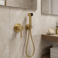 38998N076 Bozz Комплект гігієнічного душу, брашоване золото (1 сорт) Kludi фото 3