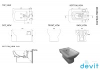 2120123 COMFORT NEW Біде підвісне (1 сорт) Devit