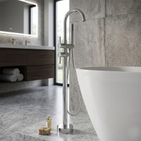 13061160 UNIVERSAL Змішувач для ванни з підлоги, хром (NEW) (1 сорт) Devit фото 4