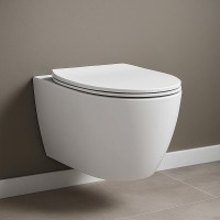 3020155W ACQUA NEW Унітаз підвісний безобідковий, тонка кришка soft-close, quickfix, білий матовий ( Devit фото 2
