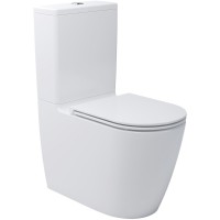 3010510 DO IT Компакт безобідковий з кришкою soft-close, Vortex Flush, білий глянець (1 сорт) Devit