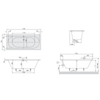 BA180CAS2V-01 O.NOVO/CASSANDRA Ванна 180х80см, білий (1 сорт) VILLEROY  BOCH фото 1