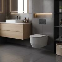 3030140G ART 3.0 Підвісний безобідковий унітаз з кришкою soft-close, Vortex Flush, сірий мат (1 сорт Devit фото 6