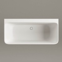 VAQUAWA/00 QUADRO WALL Ванна пристінна 160х76 см з литого (штучного) каменю, з інтегрованим сифоном, PAA фото 5