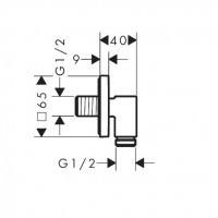 28883000 HG FixFit Fine E Шлангове підключення, хром (1 сорт) HANSGROHE фото 1