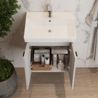 484050G Flow Тумба 50 з умивальником та ручками, сірий матовий (1 сорт) Devit фото 9