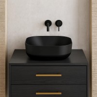 MBLVP1  POOL 1  раковина на стільницю без перелива 42х42, в кольорі графіт (1 сорт) SDR