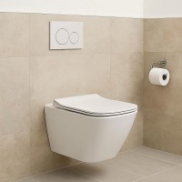 S701-884 СЕТ C200 ПІДВІСНИЙ УНІТАЗ ПРЯМОКУТНИЙ CITY PRO VORTEX З ТОНКИМ ДЮРОПЛАСТОВИМ СИДІННЯМ (1 со CERSANIT-С Україна