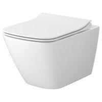 S701-884 СЕТ C200 ПІДВІСНИЙ УНІТАЗ ПРЯМОКУТНИЙ CITY PRO VORTEX З ТОНКИМ ДЮРОПЛАСТОВИМ СИДІННЯМ (1 со CERSANIT-С Україна фото 1