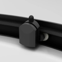 W90UG-401A090BT Душ. кабіна Gem Deep 1/4 Round 90x90 скло прозоре, профіль чорний мат, без піддону ( AM.PM фото 4