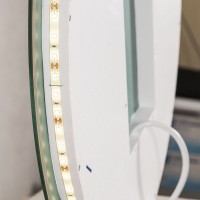 12263 Дзеркало DELLA R-line D-95, з  підсвіткою КРУГЛЕ (1 сорт) Аква Родос фото 5