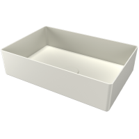 MWLVQ11 QUBE 11 раковина на стільницю без переливу 50х33, в кольорі panna (білий матовий) (1 сорт) SDR фото 1