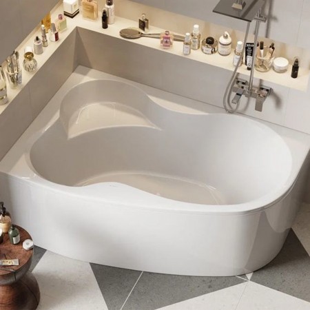 VPBA163MEL3LX-04 Melite Ванна 160x105 лівостороння з панелю VPPP16009FP3 +VPSET007 ніжки, біла (1 со VAGNERPLAST