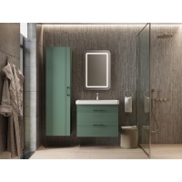 454060E Urbanis Тумба 60 см з раковиною та чорними ручками, смарагдова (1 сорт) Devit фото 7