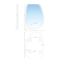 5415100 Style Дзеркало 1000х650 асиметричне, з тачсенсором та LED підсвідкою (1 сорт) Devit фото 5