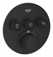 29508KF0 Grohtherm SmartControl Зовнішня частина термостату прихованого монтажу на 3 споживачі, чорн Grohe