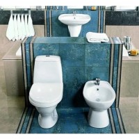 Компакт EKO 23 011 3/6 з дюропластовим сидінням, горизонтальний випуск, нижній підвід води, білий гл MITO фото 2