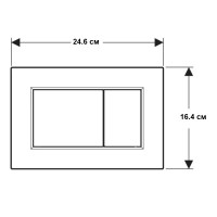 115.660.DW.1 Sigma01 square Клавіша змиву, подвійний змив, чорний глянець (1 сорт) Geberit фото 1