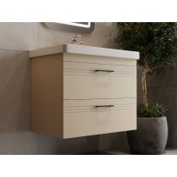 454080BE Urbanis Тумба 80 см з раковиною та чорними ручками, бежева (1 сорт) Devit фото 9