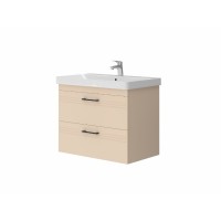 454080BE Urbanis Тумба 80 см з раковиною та чорними ручками, бежева (1 сорт) Devit фото 3