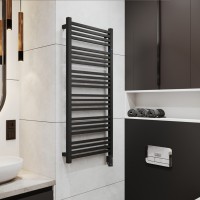 STIE-50/110C31 STICK ELECTRO  Рушникосушка електрична, колір чорний мат, із чорним теном HOTS-06C2U, INSTAL PROJEKT фото 3