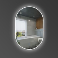 5446090 DO IT Дзеркало 900х600 овальне, з тачсенсором та LED підсвідкою (1 сорт) Devit