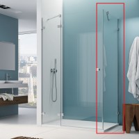 ANTW08005007 Annea бічна стінка під кутом 90° з L-кріпленням, хром/прозоре скло (1 сорт) Ronal